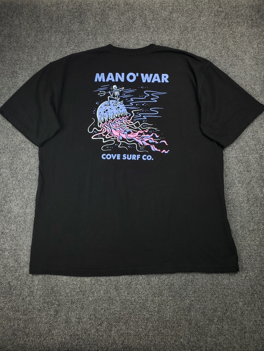 Cove Surf Co T Shirt Mens 2XL Man O War Jellyfish Graphic Tee Short Sleeve Beach